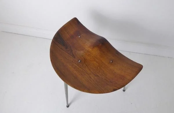 Danish Rosewood Plywood Stool By Astor Glibstrup For Frederikssund Mobelfabrik, - Image 4