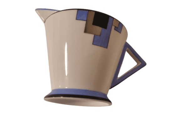 Shelley Art Deco Vogue Design Blue Block Milk Jug from an Eve Shape set by Eric Slater - Image 5