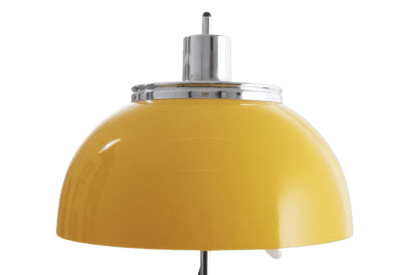 Midcentury Harvey Guzzini Faro Table Lamp with Yellow Acrylic Shade - Image 7