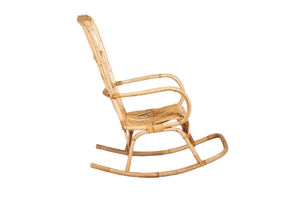 A vintage 1960s Boho bamboo rocking chair - Image 9