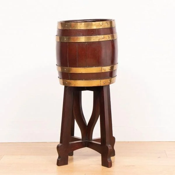 An Antique Irish Peat Barrel on Stand - Image 2