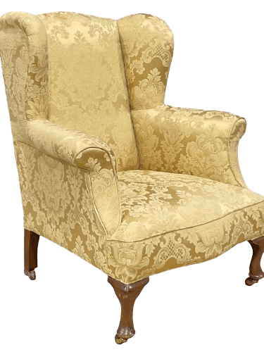 Antique George Il Revival Wingback Armchair Circa 1920