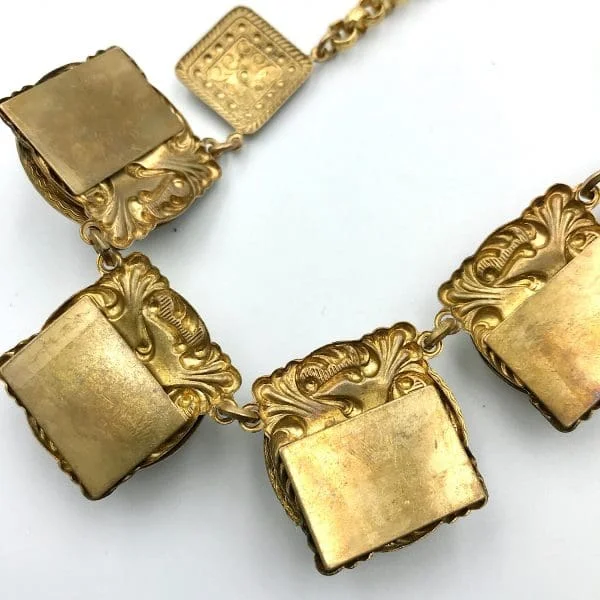 Vintage Patrice Etruscan Revival Panel Necklace 1970s - Image 4