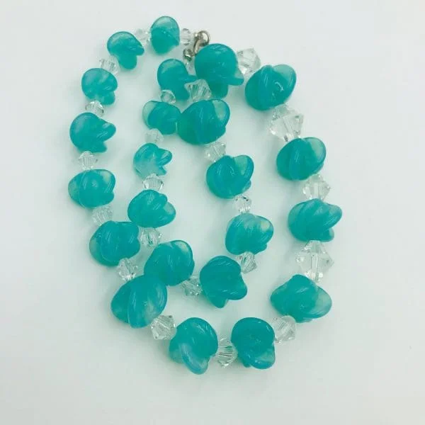 Louis Rousselet Aquamarine Poured Glass Necklace - Image 2