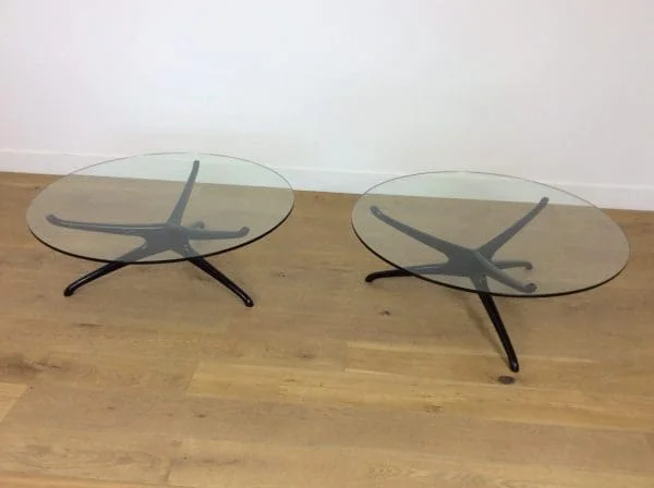 A pair of mid century Trisymmetric tables designed by Vladimir kegan - Image 2