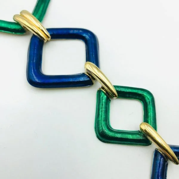 Vintage Marcel Boucher Enamel Necklace Circa 1960s - Image 4