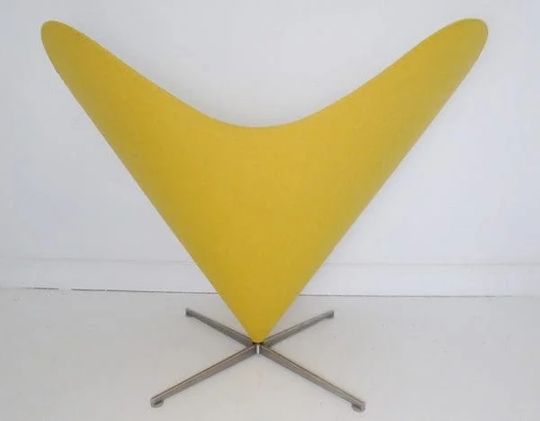 Danish ' Heart Cone ' Lounge Chair By Verner Panton - Image 4