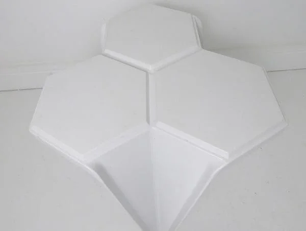 Set of 6 Vintage White Mensa Stacking Stools/Nest of Tables By Jasp For Hexagon Designs - Image 5