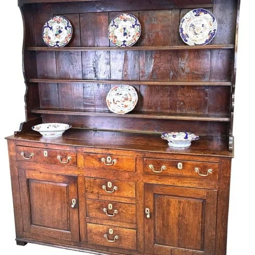 18th Century Georgian Oak Dresser With Rack