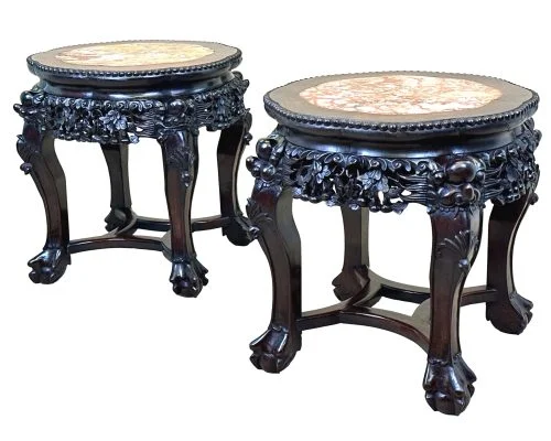 Oriental 19th Century Pair Of Coffee Tables