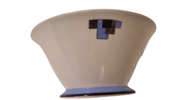 Shelley Art Deco Vogue Design Blue Block Sugar Bowl from an Eve Shape set by Eric Slater - Image 3