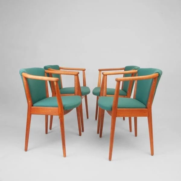 Danish Midcentury Set of 4 Armchairs Model 83a by Nanna Ditzel - Image 2