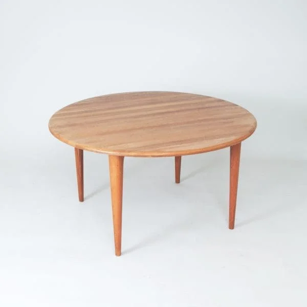 Danish Midcentury Oiled Oak Coffee Table Designed by Mikael Laursen