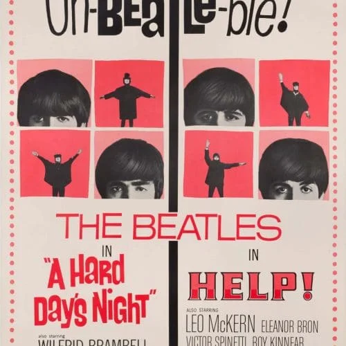 Original American Film Poster A Hard Day's Night / Help!