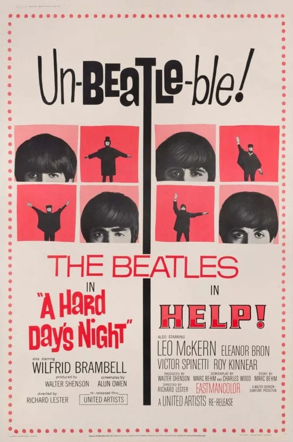 Original American Film Poster A Hard Day's Night / Help!