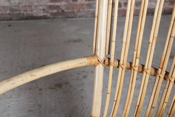 A vintage 1960s Boho bamboo rocking chair - Image 5