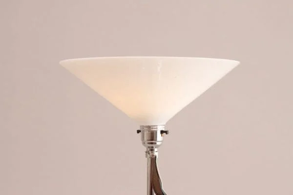 Art Deco Chrome Table Lamp with a Nude Silhouette on Green Phenolic Mound - Image 10