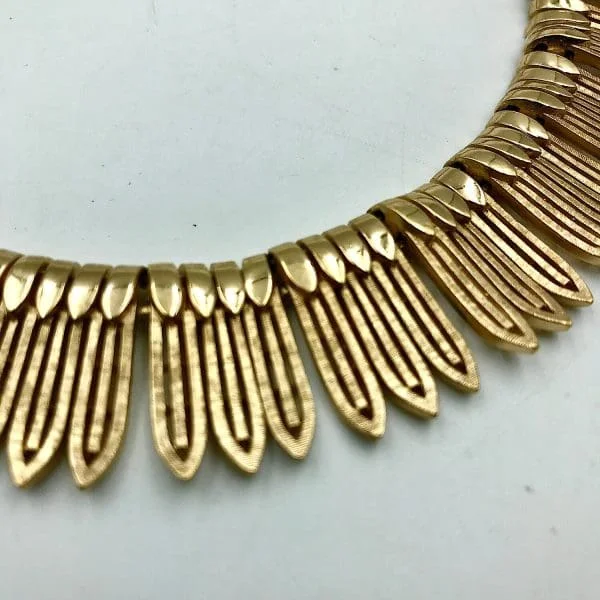 Vintage Trifari Egyptian Revival Collar Circa 1960s - Image 4