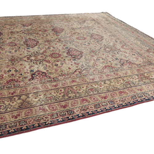 19th Century Signed Laver Kirman Persian Carpet