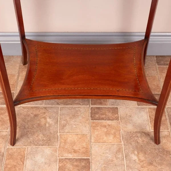 Edwardian Oval Inlaid Mahogany Occasional Table - Image 6