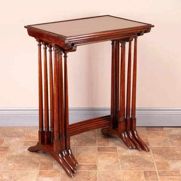 Good Quality Mahogany Quartetto Nest Of Tables - Image 2