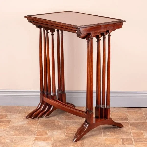 Good Quality Mahogany Quartetto Nest Of Tables - Image 3