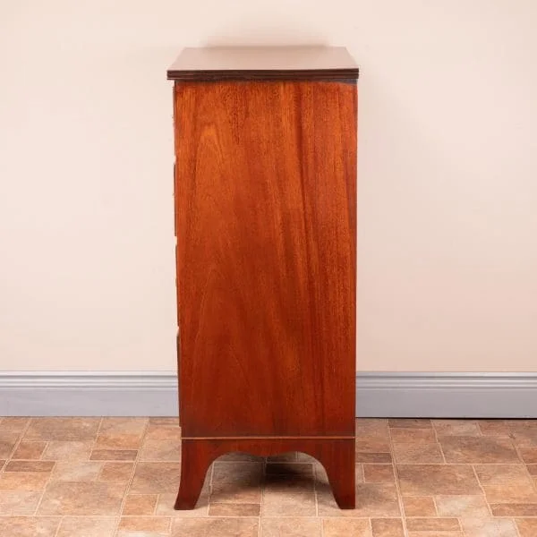 Narrow Mahogany Four Drawer Chest Of Drawers - Image 5