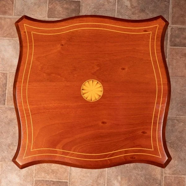 Inlaid Mahogany Table Top Revolving Bookcase - Image 7