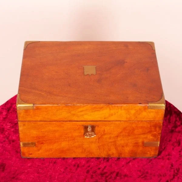 Walnut Brass Bound Writing Box - Image 2