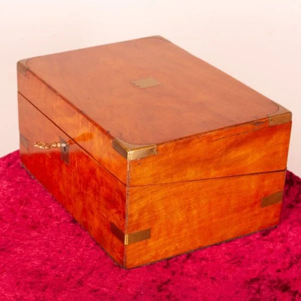 Walnut Brass Bound Writing Box - Image 7