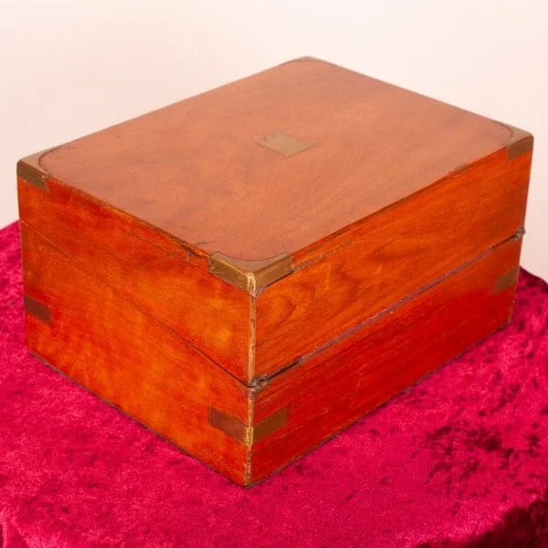 Walnut Brass Bound Writing Box - Image 6