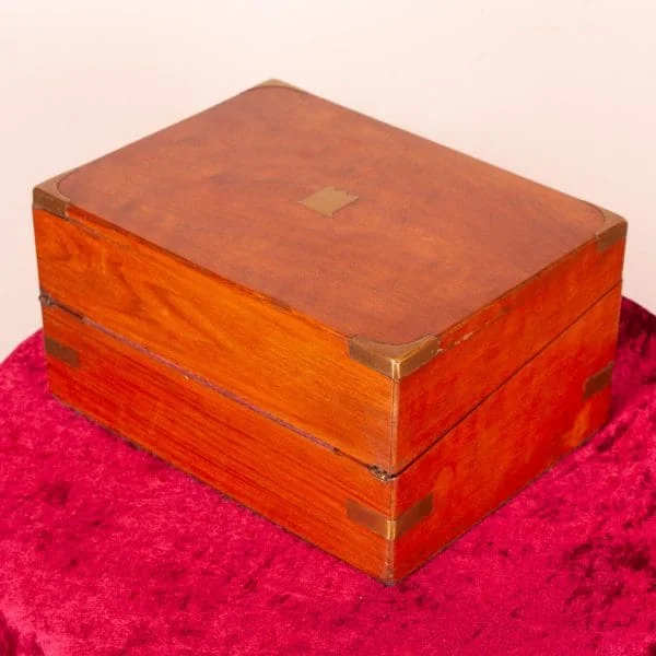 Walnut Brass Bound Writing Box - Image 5