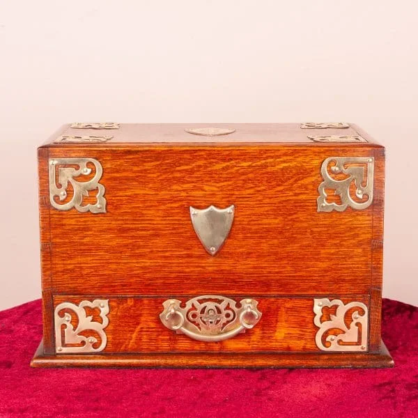 Victorian Oak Stationery Box - Image 2