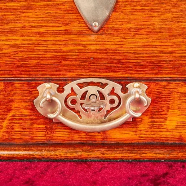 Victorian Oak Stationery Box - Image 7