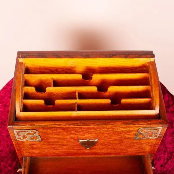 Victorian Oak Stationery Box - Image 9