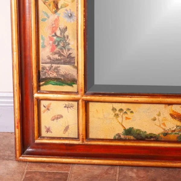 Large Chinoiserie Decorated Mirror - Image 6