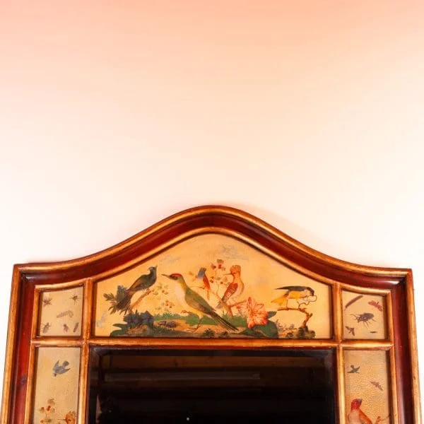 Large Chinoiserie Decorated Mirror - Image 4