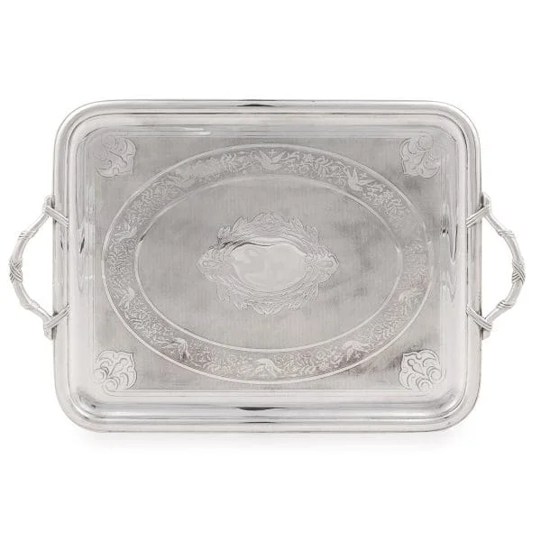 Antique Late 19th Century Silver Plated Tea Tray by Christofle, France - Image 2