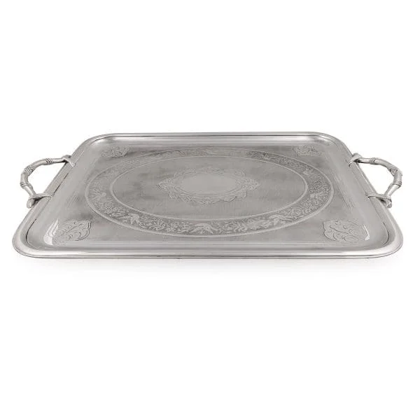 Antique Late 19th Century Silver Plated Tea Tray by Christofle, France - Image 3