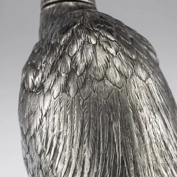 Antique Ornamental Solid Silver Figure of a Stork, Hanau Circa 1900 - Image 21