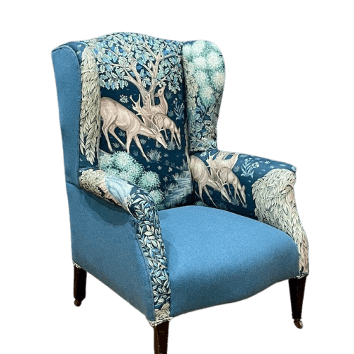 A Handsome Antique English Wingback Armchair