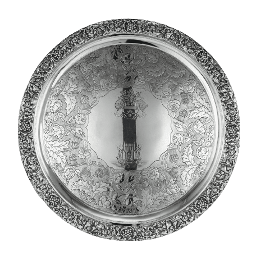Scottish Solid Silver Salver by George McHattie, Edinburgh 1819
