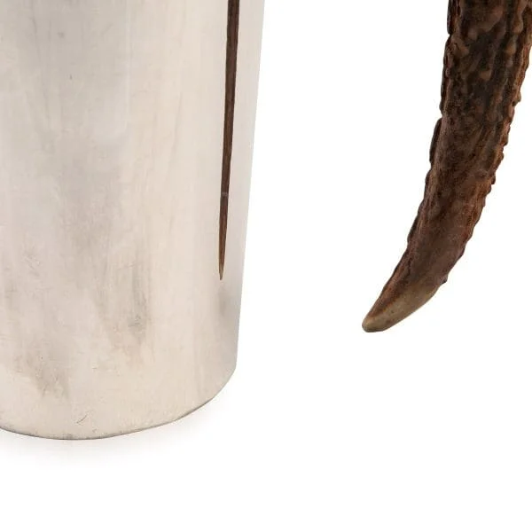 Antler Horn Handled Cocktail Shaker in Silver Plate, England Circa 1930 - Image 14