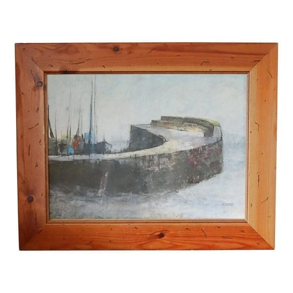 MICHAEL PREAD  PASTEL OF A CORNISH HARBOUR