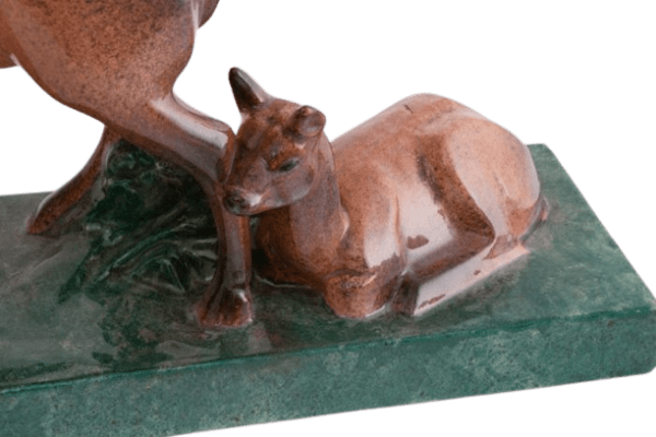 Art Deco Gabriel Beavais Ceramic Doe c.1930 - Image 7