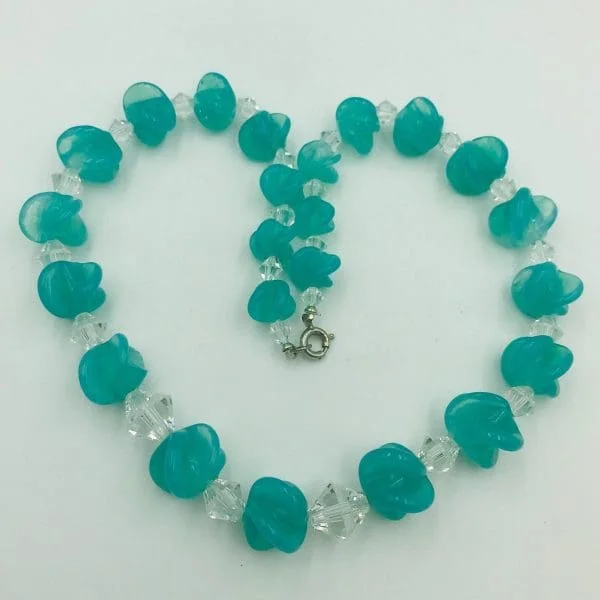 Louis Rousselet Aquamarine Poured Glass Necklace - Image 3