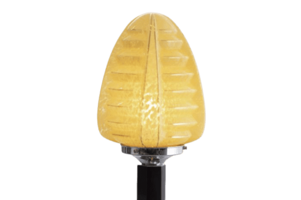 British Art Deco Table Lamp with Mottled Glass Shade c.1930 - Image 6