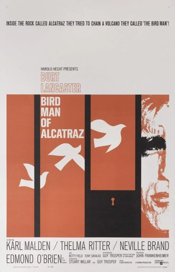 Birdman of Alcatraz Vintage Film Poster