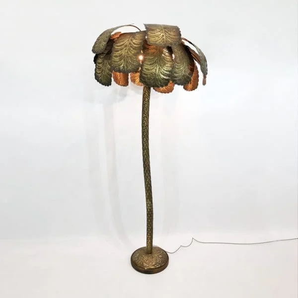 Hollywood Regency Brass Palm Tree Floor Lamp 60s 1970s Vintage Jansen Rega Rizzo - Image 14