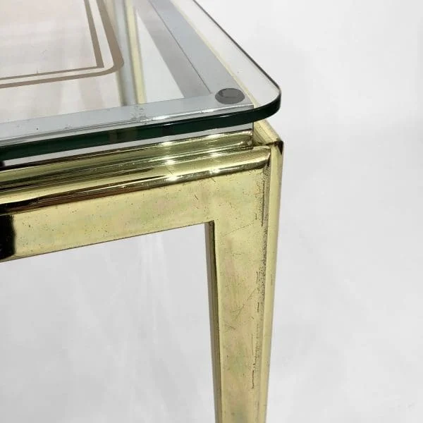 Midcentury Brass and Chrome Side Table 1970s - Image 10